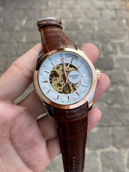 TISSOT 1853 AUTOMATIC PRIMIUM QUILTY LEATHER WATCH