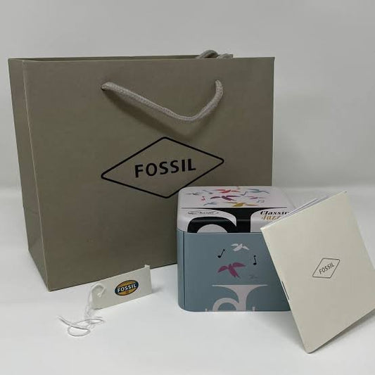 FOSSIL PREMIUM FS6095 METAL (SILVER/BLUE) WRIST WATCH (2025 MODEL)