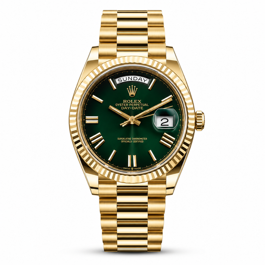 ROLEX DAY DATE GOLD GREEN DAIL (ZR quality) Super Quality