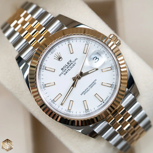 Rolex Datejust Dualtone White Dial Metal Watch
