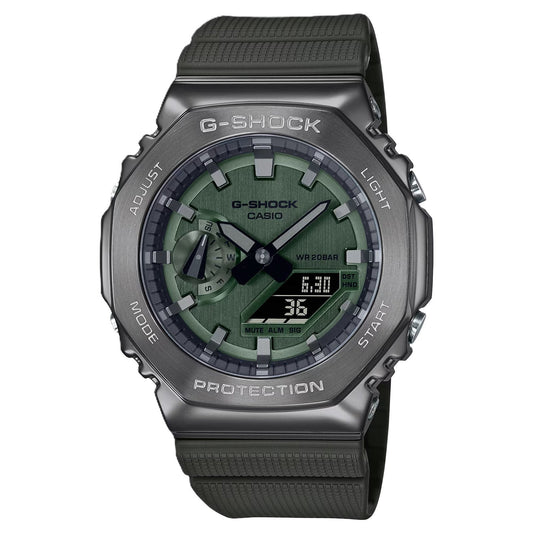 G-shock Gm 2100 Stainless Steel Green Strap Watch