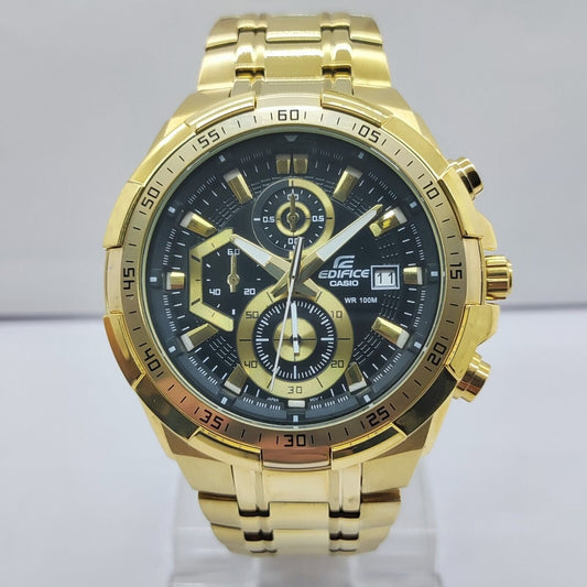 Edifice Gold Black Metal Watch