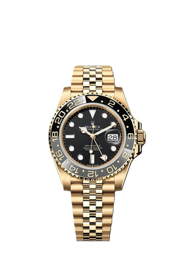 GMT-Master II yellow gold Jubilee bracelet and Black dial.