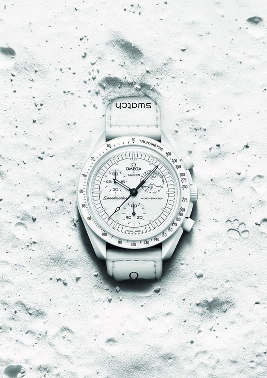 Swatch X Omega Bioceramic Moonswatch Mission To The Moon White With Kit