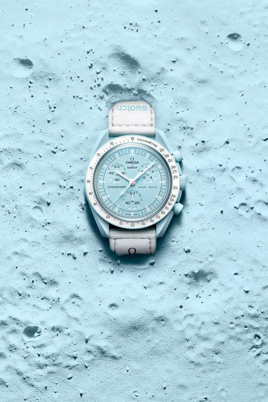 Swatch X Omega Bioceramic Moonswatch Mission To The Moon Uranus With Kit